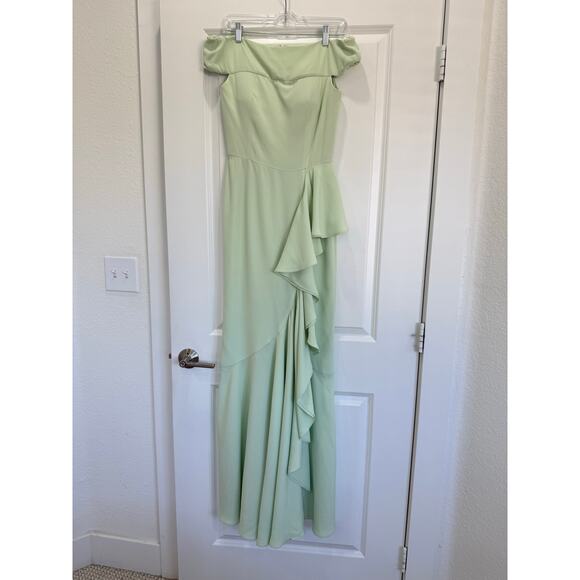 Alexander McQueen Maxi Dress Mermaid Style Sage Color Size 38 NWT Retail $4175 - Picture 2 of 11